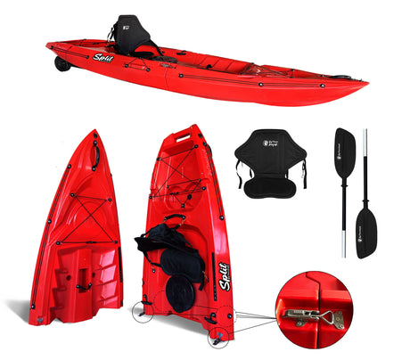 kayak divisibile modello Split 1 Big Mama kayak, canoa modulare, si monta in 30 secondi ( rosso ) - TIMESPORT24