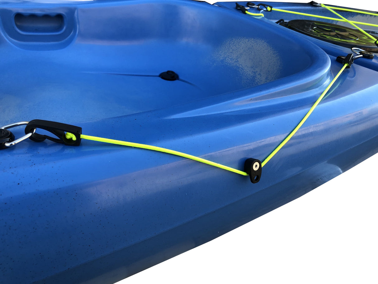 1 SINGLE PLACE CANOE ACQUAPRIMA FISHING LIMITED EDITION BIG MAMA KAYAK, SINGLE SEAT 310 CM + 3 ROD HOLDER + 2 LOCKER + 1 PADDLE + 1 SEAT (FULL PACK) - SNAKE BLUE 