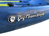 1 SINGLE PLACE CANOE ACQUAPRIMA FISHING LIMITED EDITION BIG MAMA KAYAK, SINGLE SEAT 310 CM + 3 ROD HOLDER + 2 LOCKER + 1 PADDLE + 1 SEAT (FULL PACK) - SNAKE BLUE 