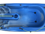 1 SINGLE PLACE CANOE ACQUAPRIMA FISHING LIMITED EDITION BIG MAMA KAYAK, SINGLE SEAT 310 CM + 3 ROD HOLDER + 2 LOCKER + 1 PADDLE + 1 SEAT (FULL PACK) - SNAKE BLUE 