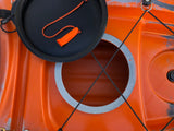 SINGLE-SEAT CANOE ACQUAPRIMA FISHING LIMITED EDITION BIG MAMA KAYAK 310 CM - 3 ROD HOLDER + 2 LOCKER + 1 PADDLE + 1 SEAT (FULL PACK) - ORANGE SNAKE 