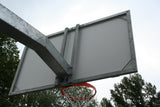 Ab1302/m Single-tube half basketball system section. 15 x 15 cm with socket to be buried and 165 cm overhang. CERTIFIED IN ACCORDANCE WITH UNI EN 1270 