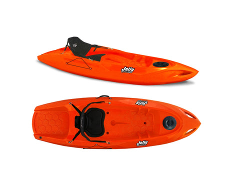 Kayak Monoposto Jolly 2.0 Big Mama Kayak canoa 260 cm + 1 gavone + 1 seggiolino (PACK 2) Made in Italy - ARANCIONE - TIMESPORT24