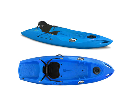 Kayak Monoposto Jolly 2.0 Big Mama Kayak canoa 260 cm + 1 gavone + 1 seggiolino (PACK 2) Made in Italy - AZZURRO - TIMESPORT24