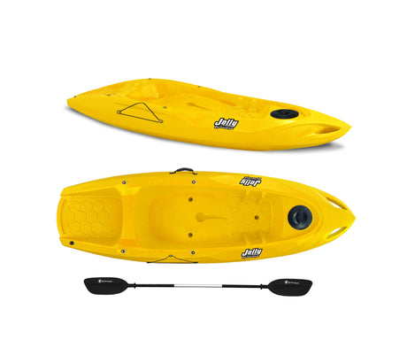Kayak 1 posto Jolly 2.0 Big Mama Kayak canoa 260 cm + 1 gavone + 1 pagaia in omaggio (PACK 1) Made in Italy - GIALLO - TIMESPORT24