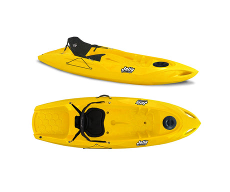 Kayak Monoposto Jolly 2.0 Big Mama Kayak canoa 260 cm + 1 gavone + 1 seggiolino (PACK 2) Made in Italy - GIALLO - TIMESPORT24