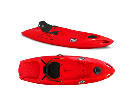 Kayak Monoposto Jolly 2.0 Big Mama Kayak canoa 260 cm + 1 gavone + 1 seggiolino (PACK 2) Made in Italy - ROSSO - TIMESPORT24