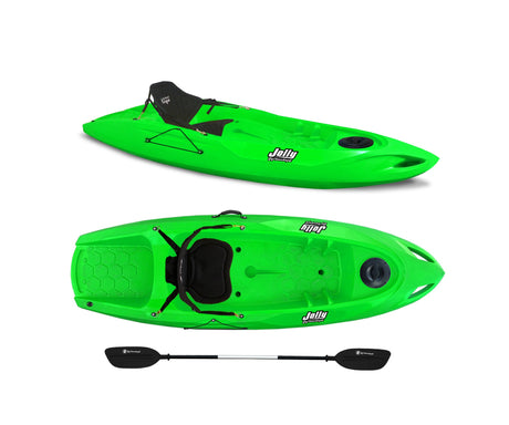 Canoa monoposto Jolly 2.0 Big Mama Kayak 260 cm + 1 gavone + 1 pagaia + seggiolino (FULL PACK) Made in Italy - VERDE - TIMESPORT24