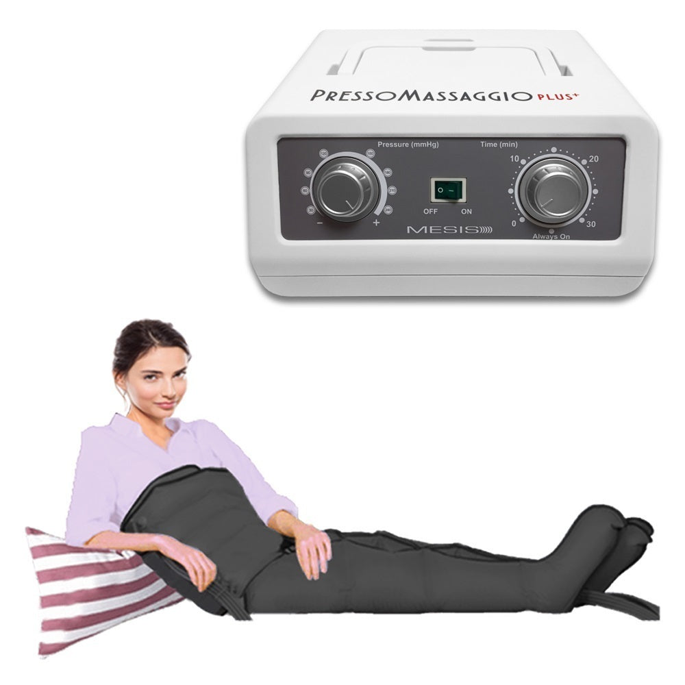 Promo Pressomassage Mesis Plus Pressotherapy for professional and domestic aesthetic use with Sovrex overlapping chambers technology (1 program + 4 air chambers + 2 leggings + Slim body kit) Cod.psm1000p-2gk 