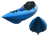 Canoa biposto Mojito Big mama kayak - 380 cm - 2 posti adulto + 1 posto bambino + 2 gavoni + 2 ruote integrate + 2 pagaie omaggio - GIALLO
