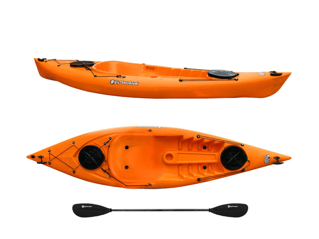 Canoa 1 posto Privat 2.0 Big Mama Kayak 295 cm + 2 gavoni + 1 pagaia in omaggio (PACK 1) - ARANCIONE - TIMESPORT24