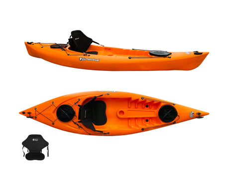 Kayak monoposto Privat 2.0 Big Mama Kayak canoa da 295 cm + 2 gavoni + 1 seggiolino (PACK 2) - ARANCIONE - TIMESPORT24