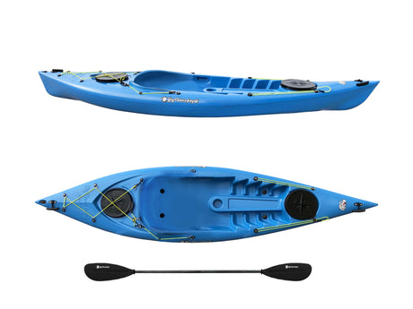 Canoa 1 posto Privat 2.0 Big Mama Kayak 295 cm + 2 gavoni + 1 pagaia in omaggio (PACK 1) - AZZURRO - TIMESPORT24