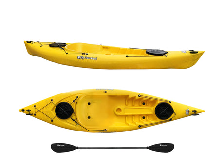 Canoa 1 posto Privat 2.0 Big Mama Kayak 295 cm + 2 gavoni + 1 pagaia in omaggio (PACK 1) - GIALLO - TIMESPORT24