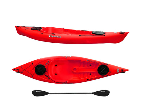 Canoa 1 posto Privat 2.0 Big Mama Kayak 295 cm + 2 gavoni + 1 pagaia in omaggio (PACK 1) - ROSSO - TIMESPORT24
