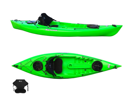 Kayak monoposto Privat 2.0 Big Mama Kayak canoa da 295 cm + 2 gavoni + 1 seggiolino (PACK 2) - VERDE - TIMESPORT24