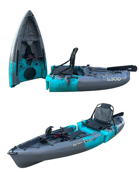 Kayak divisibile a pedali con pinne BIG MAMA START S300 colore Seacamp - TIMESPORT24