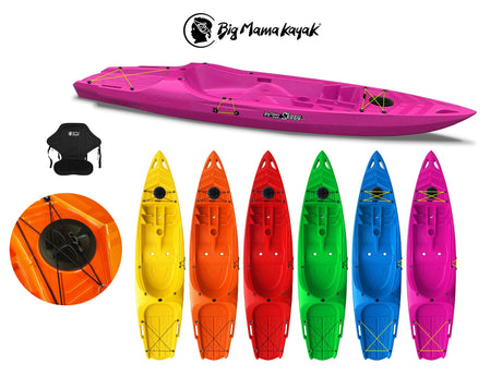 KAYAK MONOPOSTO SKIPPY 2.0 EXPEDITION BIG MAMA KAYAK CANOA 305 CM 1 POSTO ADULTO + 1 POSTO BAMBINO + 1 SEGGIOLINO (PACK 2) - TIMESPORT24