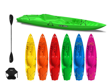 KAYAK MONOPOSTO SKIPPY 2.0 BIG MAMA KAYAK CANOA 305 CM CON 1 POSTO ADULTO + 1 POSTO BAMBINO + PAGAIA + SEGGIOLINO (FULL PACK) - TIMESPORT24