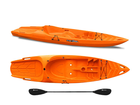 Kayak 1 posto Skippy 2.0 Big mama kayak - canoa 305 cm con 1 posto adulto + 1 posto bambino + pagaia (PACK 1) - ARANCIONE - TIMESPORT24