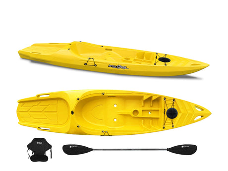 Canoa monoposto Skippy 2.0 Expedition Big Mama Kayal - Kayak 305 cm con 1 posto adulto + 1 bambino + pagaia + seggiolino (FULL PACK) - GIALLO - TIMESPORT24