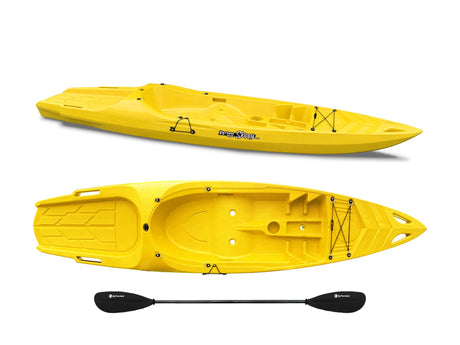 Kayak 1 posto Skippy 2.0 Big mama kayak - canoa 305 cm con 1 posto adulto + 1 posto bambino + pagaia (PACK 1) - GIALLO - TIMESPORT24
