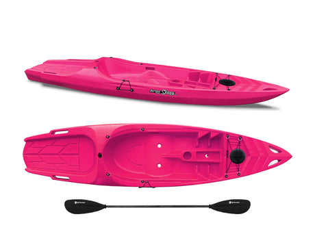 Kayak 1 posto Skippy 2.0 Expedition Big mama Kayak - Canoa 305 cm con 1 posto adulto + 1 posto bambino + pagaia (PACK 1) - ROSA - TIMESPORT24