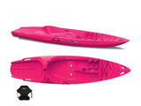 Canoa monoposto Skippy 2.0 Big mama kayak - Kayak 305 cm con 1 posto adulto + 1 posto bambino + seggiolino (PACK 2) - ROSA - TIMESPORT24