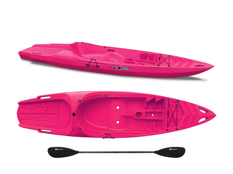 Kayak 1 posto Skippy 2.0 Big mama kayak - canoa 305 cm con 1 posto adulto + 1 posto bambino + pagaia (PACK 1) - ROSA - TIMESPORT24