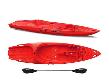 Kayak 1 posto Skippy 2.0 Big mama kayak - canoa 305 cm con 1 posto adulto + 1 posto bambino + pagaia (PACK 1) - ROSSO - TIMESPORT24