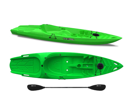 Kayak 1 posto Skippy 2.0 Expedition Big mama Kayak - Canoa 305 cm con 1 posto adulto + 1 posto bambino + pagaia (PACK 1) - VERDE - TIMESPORT24