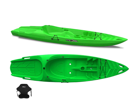 Canoa monoposto Skippy 2.0 Big mama kayak - Kayak 305 cm con 1 posto adulto + 1 posto + seggiolino (PACK 2) - VERDE - TIMESPORT24