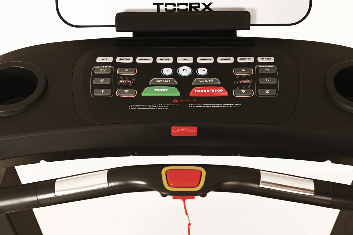 TRX-3500 TFT TAPIS ROULANT MOTORE AC fascia cardio inclusa APP READY 3.0 compatibile con Zwift, Kinomap e I-console - piano corsa 164 x 60 cm - velocità 24 km/h - utente 160 kg TOORX