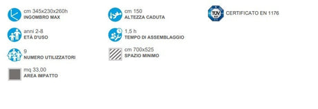 Torretta Victoria Con Scivolo In Vetroresina Cod.774 A/B Open D Giochi - En 1176 Certificati Tuv - TIMESPORT24