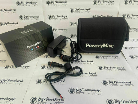 kit PLUS batteria lithio PX 25 - Powery Max da 25 ampere, incluso caricabatteria 1 sdoppiatore + 1 adattatore USB doppia porta - TIMESPORT24