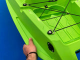 MOJITO FISHING BIG MAMA KAYAK CANOE 2 + 1 seats, 380 cm + 2 paddles + 2 seats + 2 lockers + 2 integrated wheels + 4 rod holders (FULL PACK) 