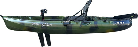 Kayak divisibile a pedali con pinne BIG MAMA START S300 colore Army - TIMESPORT24