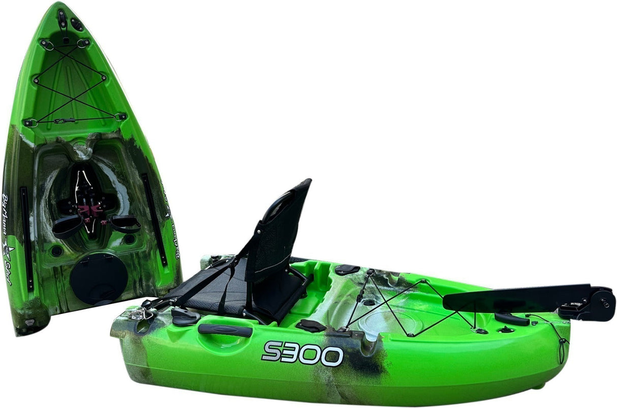 Kayak divisibile a pedali con pinne BIG MAMA START S300 colore blu - TIMESPORT24