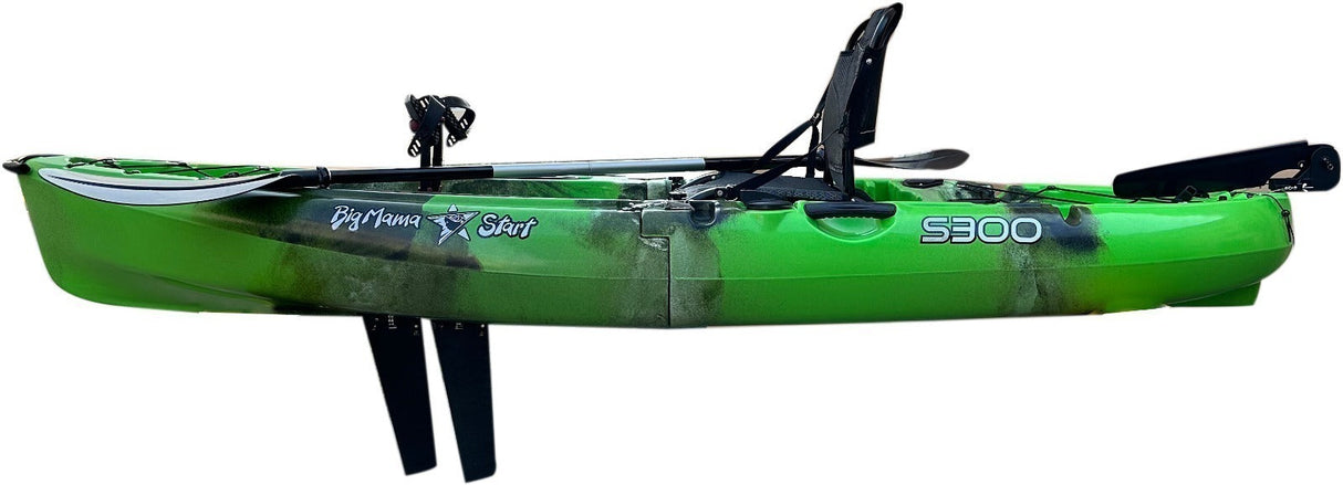 Kayak divisibile a pedali con pinne BIG MAMA START S300 colore blu - TIMESPORT24