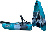 Kayak divisibile a pedali con pinne BIG MAMA START S300 colore Olive