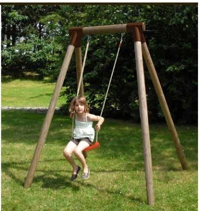 VIOLETTA Wooden Swing 1 Seater - Height 190 Cm Cod.al1341 + 1 SAFETY SEAT Swings Offered For Sale On Timesport24 