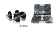 Valigetta Pesi Ghisa 20 KG. (2 Manubri + Dischi 4x2,5 kg + 4x1,5 kg) COD.VAL-20DGN Linea Toorx - TIMESPORT24