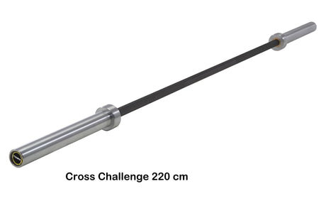 CROSS CHALLENGE 450 - Bilanciere Olimpionico 220 cm. Brunito e Cromato - Carico Max 450 kg. Linea Toorx cod. BO-450 - TIMESPORT24