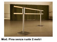 Sbarre Danza Mod.pina Senza Ruote - Base In Acciaio Mobile Con 2 Sbarre In Legno Da 2 Metri - Cod.30590622 Dinamica Ballet - TIMESPORT24