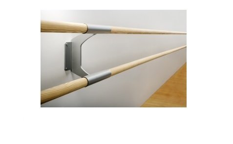 Supporto A Muro Per Due Sbarre Di 40 Mm Di Diametro Mod.arabesque Double Cod.30590321 Dinamica Ballet (sbarre In Legno Non Incluse) - TIMESPORT24