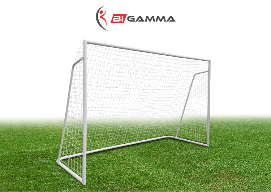 Porta da calcio regolamentare a tubi maggiorati da 50 mm mod. ULTRA BIG CHAMP misure regolamentari 3 x 2 metri - BIGAMMA - TIMESPORT24