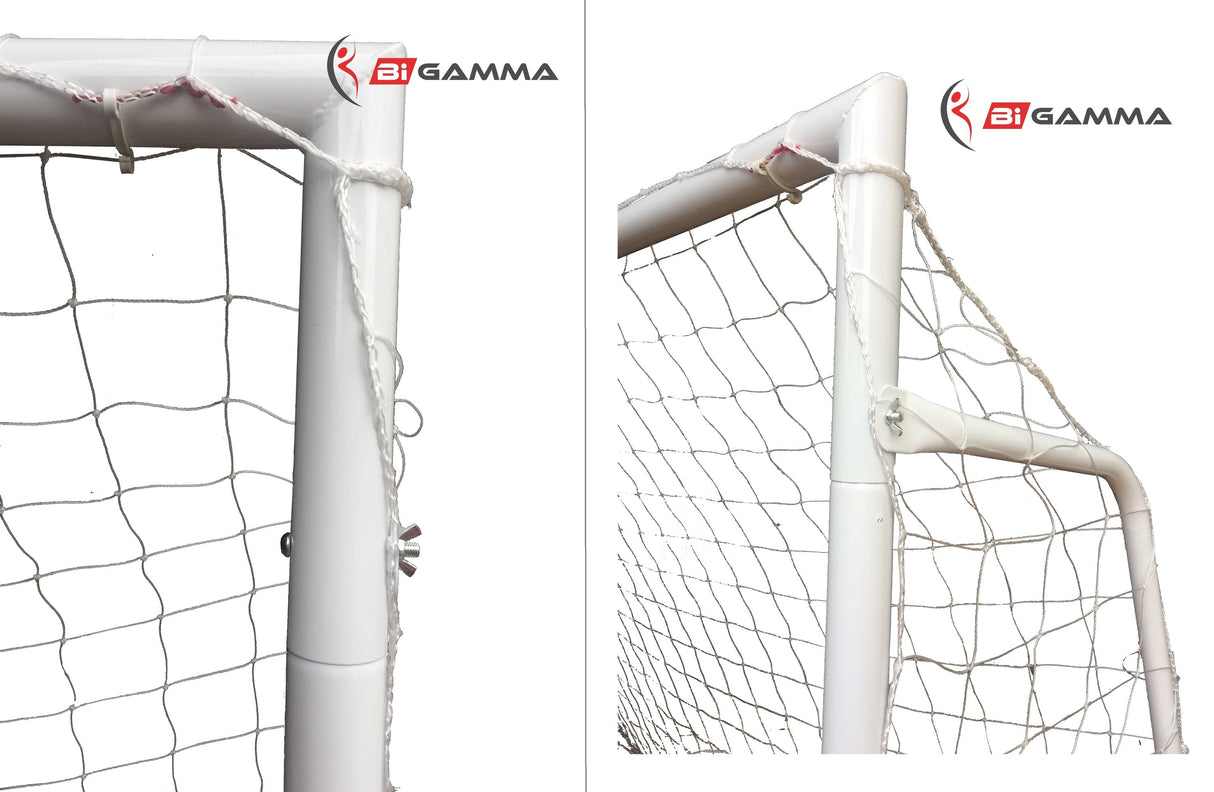 Porta da calcio regolamentare a tubi maggiorati da 50 mm mod. ULTRA BIG CHAMP misure regolamentari 3 x 2 metri - BIGAMMA - TIMESPORT24