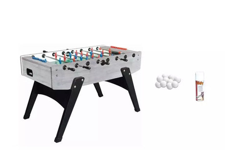 Offerta Garlando G2000 Rovere Grigio Calciobalilla Aste Rientranti Piano Gioco Vetro + 50 Palline + Spray Lubrificante Aste Biliardini In Offerta In Vendita Su Timesport24 - TIMESPORT24