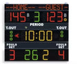 Tabellone Elettronico Segnapunti 200x180x9cm. Omologato Fiba - Versione Con Scritte Fisse: Locali-ospiti Indicato Per Pallacanestro (basket), Calcio A 5 (futsal), Pallavolo (volley), Tennis.  - TIMESPORT24