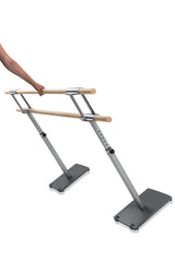 Sbarra Danza Mod.giselle Con Ruote Base In Acciaio Mobile Con Doppia Sbarra Da 3 Metri - 10 Altezze Regolabili Cod.30591921 Dinamica Ballet - TIMESPORT24